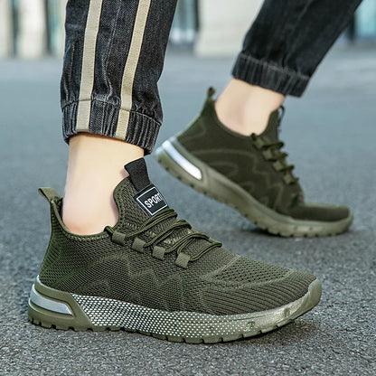 Oiaano Barefoot Man Sport Shoes Mesh Light Breathable Lace-Up Sneakers Causal Soft Sole Leisure Zero Drop Outdoor Work Jogging