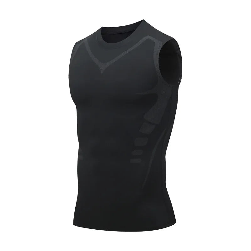 Mans Compression Tank Top Men Gym Shirt Sleeveless Quick Dry Sportswear Male Fitness Bodybuilding Vest Workout Muscle Top