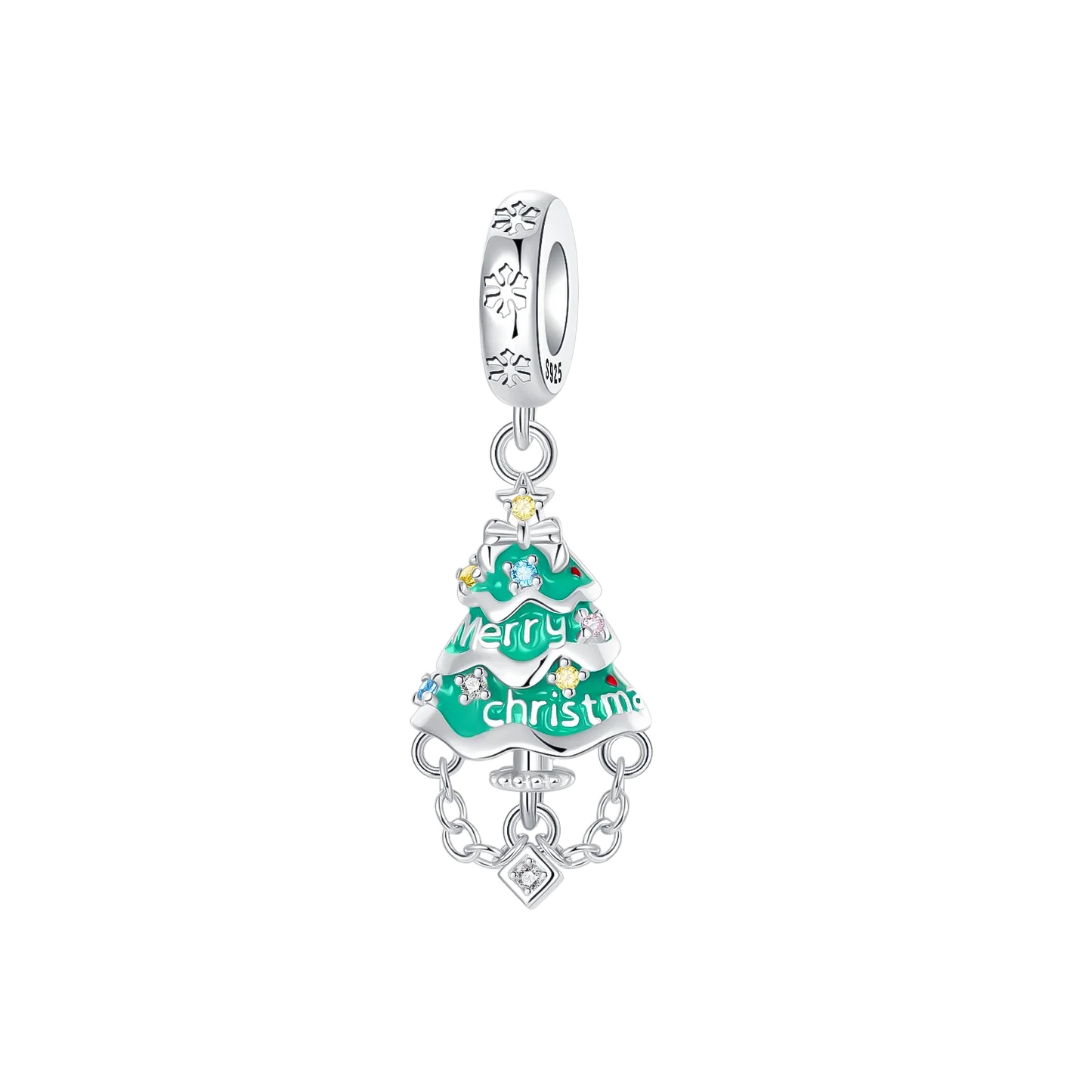 Original 925 Sterling Silver Christmas Charms Santa Claus Reindeer Snowflake Beads Fit Necklace Bracelets DIY Gifts Fine Jewelry