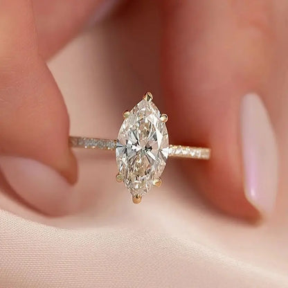 925 Sterling Silve 1-8CT Zircon Gorgeous Shiny Oval Stone Ring For Women Engagement Wedding Luxury High Quality Fine Jewelry