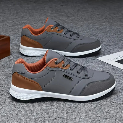 YRZL Men Shoes Spring Autumn Waterproof Walking Sneakers Leisure Male Leather Sports Shoes Non-Slip Footwear Tennis for Men