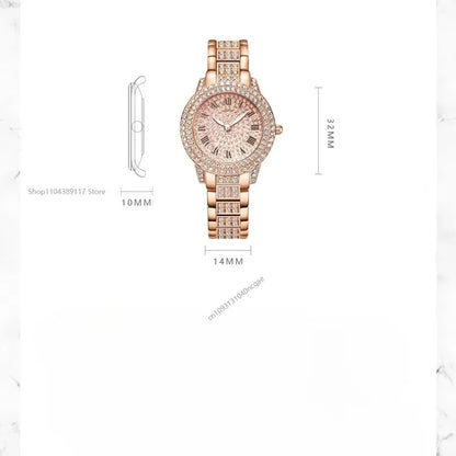 Luxury Women Shiny Bracelet Watches Fine Zircon Mechanical Lady Wristwatches Fashion Folding Watches Buckle Watch Reloj Mujer