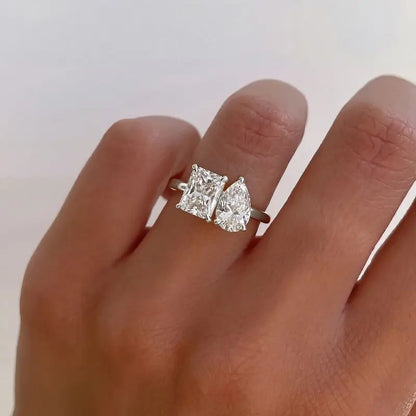 925 Sterling Silve 1-8CT Zircon Gorgeous Shiny Oval Stone Ring For Women Engagement Wedding Luxury High Quality Fine Jewelry