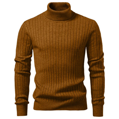 Animal Game Men's Cold Blouse Casual Sweaters Woolen Turtleneck Sweater Stripe Pullover Knitwear Warm Outdoor Jerseys Basic Tops