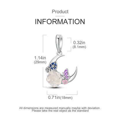 Fit Original Bracelet Silver Plated Cat Moon Shape Stars Love Charms Pendants For Women Jewelry Making Gift