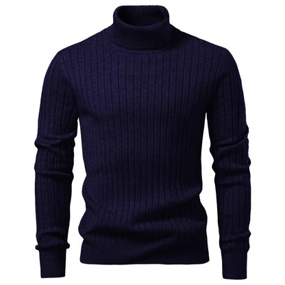 Animal Game Men's Cold Blouse Casual Sweaters Woolen Turtleneck Sweater Stripe Pullover Knitwear Warm Outdoor Jerseys Basic Tops