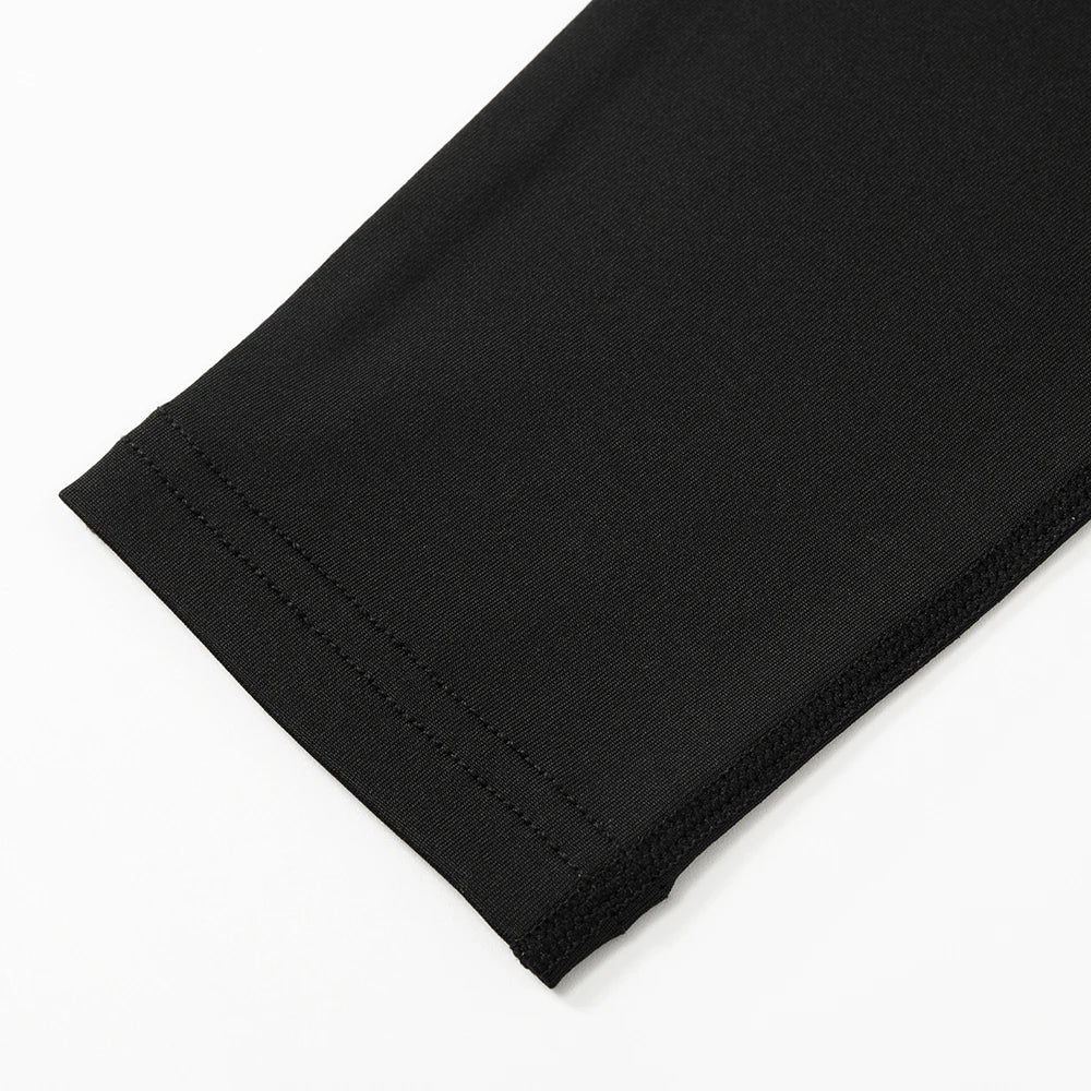 Men's High neck Long Sleeve Compression Shirts Cool Dry Sun Protection Sports Tights Undershirts Running Gym Tops