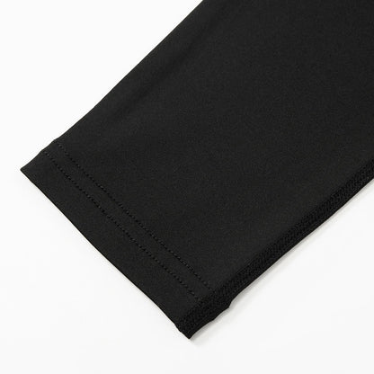 Men's High neck Long Sleeve Compression Shirts Cool Dry Sun Protection Sports Tights Undershirts Running Gym Tops