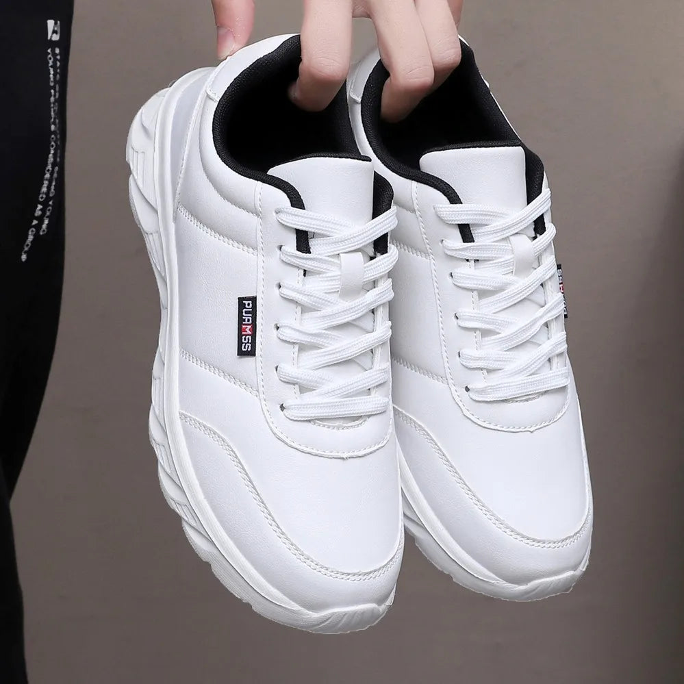New Men's Sneakers Fashion Leather Men's Casual Shoes Outdoor Jogging Training Shoes High-Quality Comfortable Men's Shoes