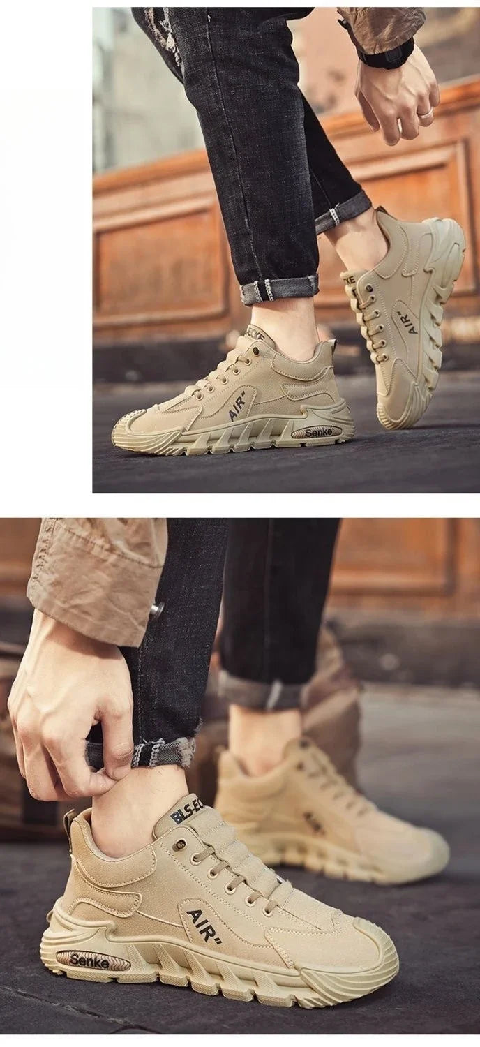 2025 Fall Fashion Men's Casual Shoes Black Simple Breathable Board Shoes Wearable and Comfortable  EVA Jogging Shoes