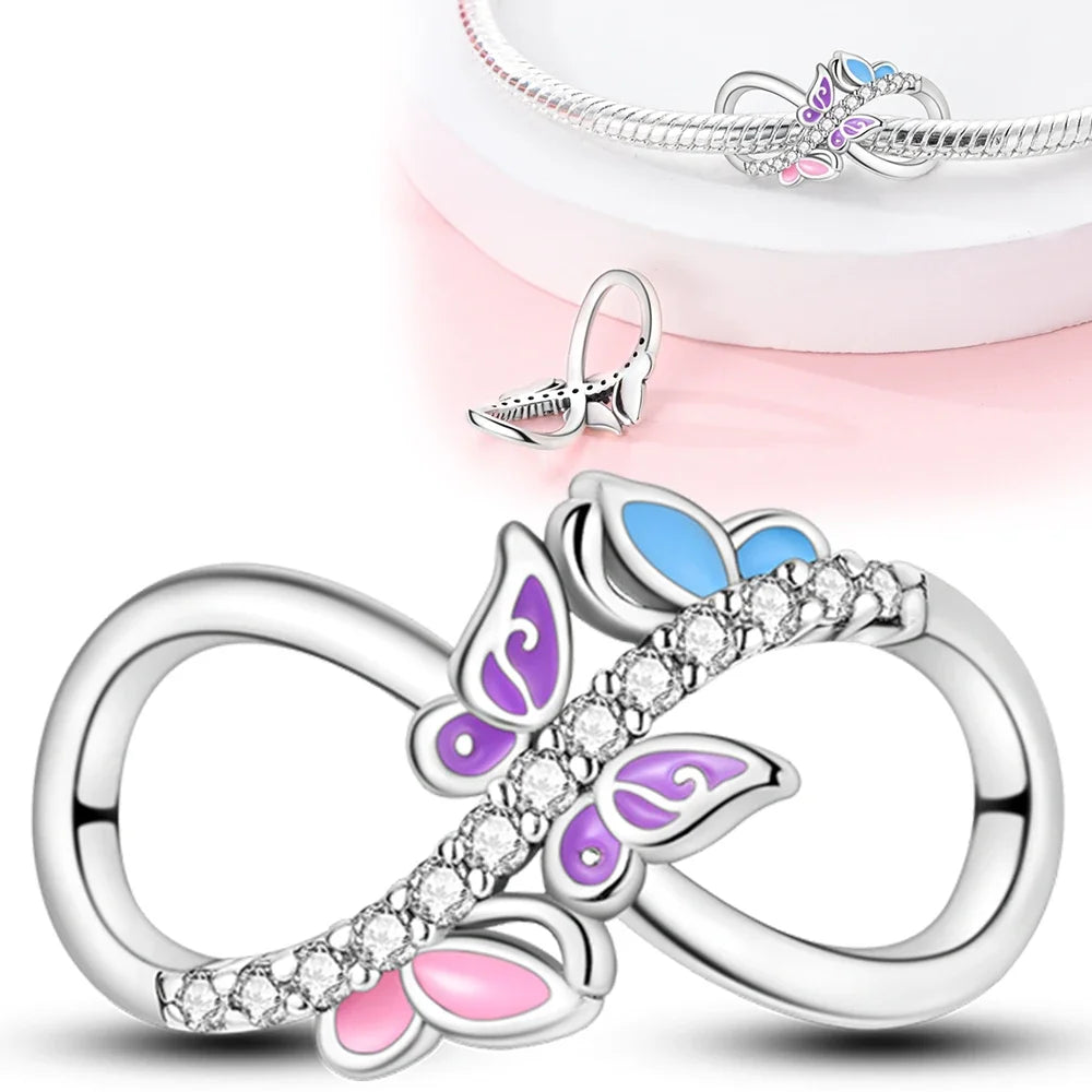 Silver 925 Colour Sunflower Eternity String Jewelery Fit Pandora Beads Original Bracelet Fine Jewelry Making for Women