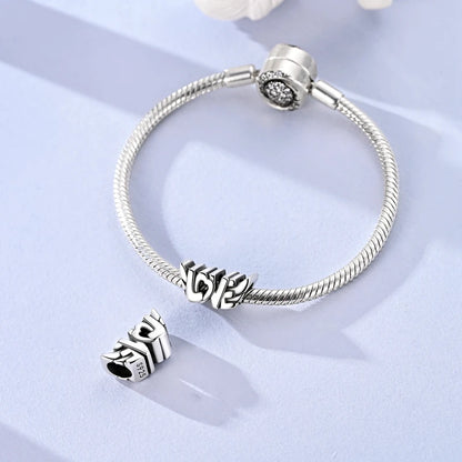 925 Silver Sparkling Cat Dog Charms Pendants Love Family Father Beads Fits Original Bracelet Gift for Women