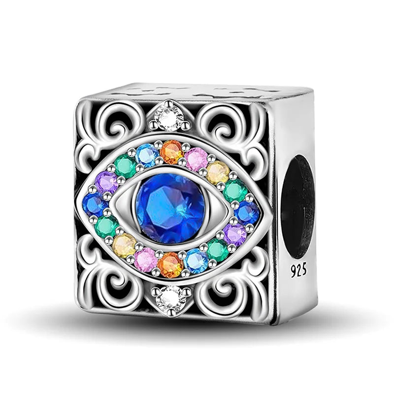 925 Sterling Silver Cute Butterfly Elephant Blue Series Charms Beads Fit Original Pan Bracelet Bangle High Quality DIY Jewelry