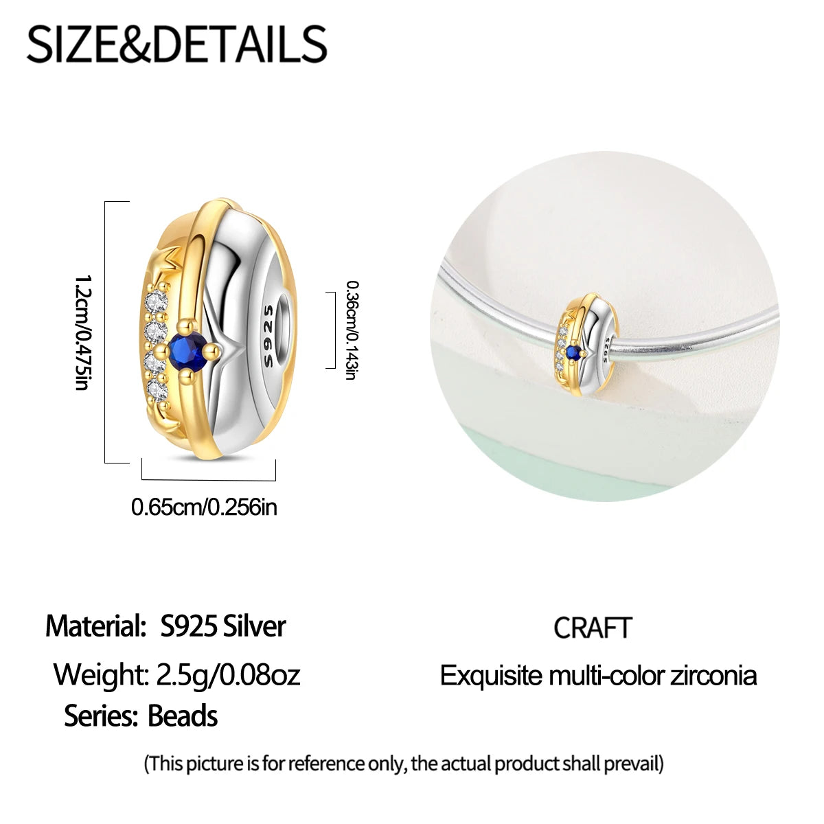 Gold Series 925 Sterling Silver Firefly Leopard Seahorse Crystal Ball Flower Charm Fit DIY Bracelet Necklace Boutique Party Gift