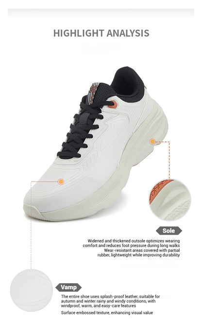 361 Degrees Men Running Shoe Leather All-Weather Protection Shock Absorption Casual Versatile Stable Male Sneaker 672532228