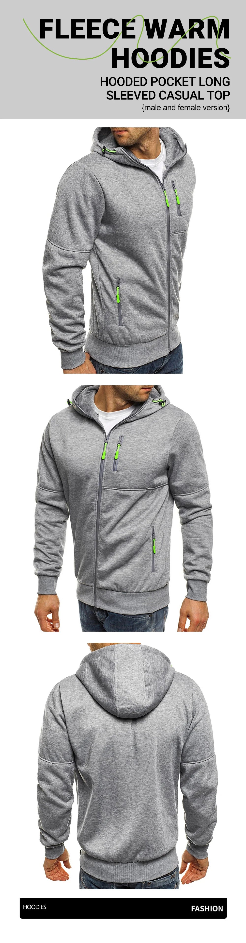 Norway Fjords And Mountains Print Male Zipper Hoodie All-Match Fashion Streetwear Vintage Casual Clothes Autumn Loose Hooded