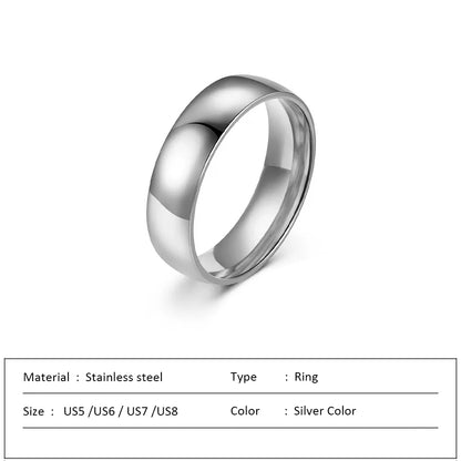 Waterproof Stainless Steel Ring for Women Non-fading Heart Ring Stylish Metal Rings Simple New Jewelry Wholesale Dropshipping