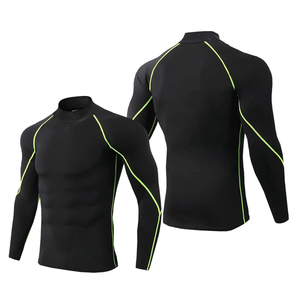 Sport T-shirt Men Compression Running Shirt Elastic Long Sleeve Fitness Athletic Top Gym Workout Undershirt Sportwear