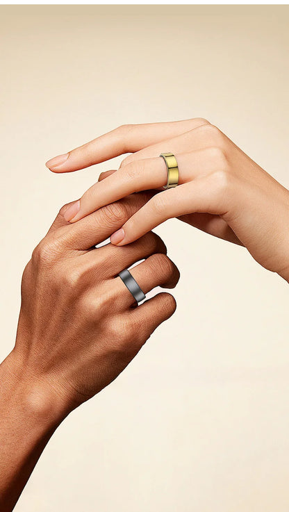 Uhoofit R10 Smart Ring with Charging Dock Men Women Health Sleep Heart Rate Monitoring IP68 & 5ATM Waterproof Multi-sport Mode