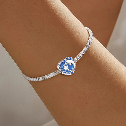 925 Sterling Silver Cute Butterfly Elephant Blue Series Charms Beads Fit Original Pan Bracelet Bangle High Quality DIY Jewelry