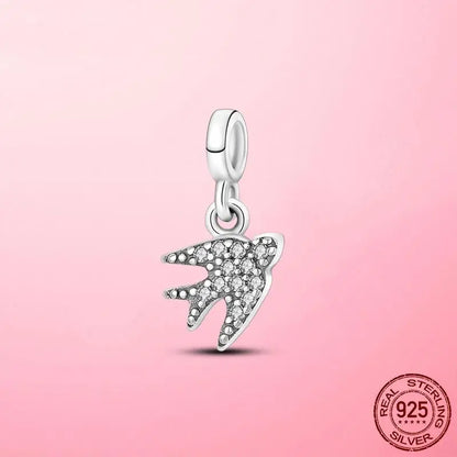 925 Silver My Love Starfish Flamingo Pendant Charm Fit Original Original Me Bracelet DIY Bead Jewelry For Women