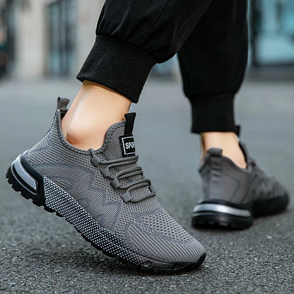 Oiaano Barefoot Man Sport Shoes Mesh Light Breathable Lace-Up Sneakers Causal Soft Sole Leisure Zero Drop Outdoor Work Jogging