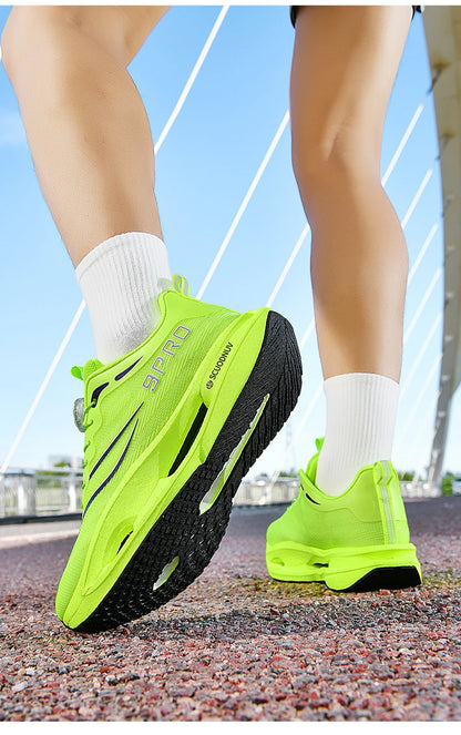 Men Running Shoes Casual Professional Marathon Sports Breathable Lightweight Women Comfortable Athletic Sneakers Carbon Plate