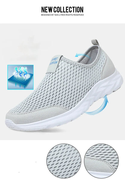 Men's Sneakers Breathable Mesh Men Casual Shoes Outdoor Non-Slip Big Size Loafers Walking Lightweight Male Tennis Shoes