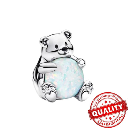 Original 925 Sterling Silver Christmas Charms Santa Claus Reindeer Snowflake Beads Fit Necklace Bracelets DIY Gifts Fine Jewelry