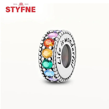 Real Silver 925 Clip Charms Heart Beads Stopper Safety Chain for Original Bracelet Making Fine Jewelry Gifts for Women Diy