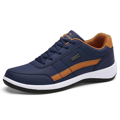 Shoes for Lace Up Footwear Vulcanized Men Leather Sneaker Waterproof Casual Comfortable Men's Sneaker Man Shoe Masculino