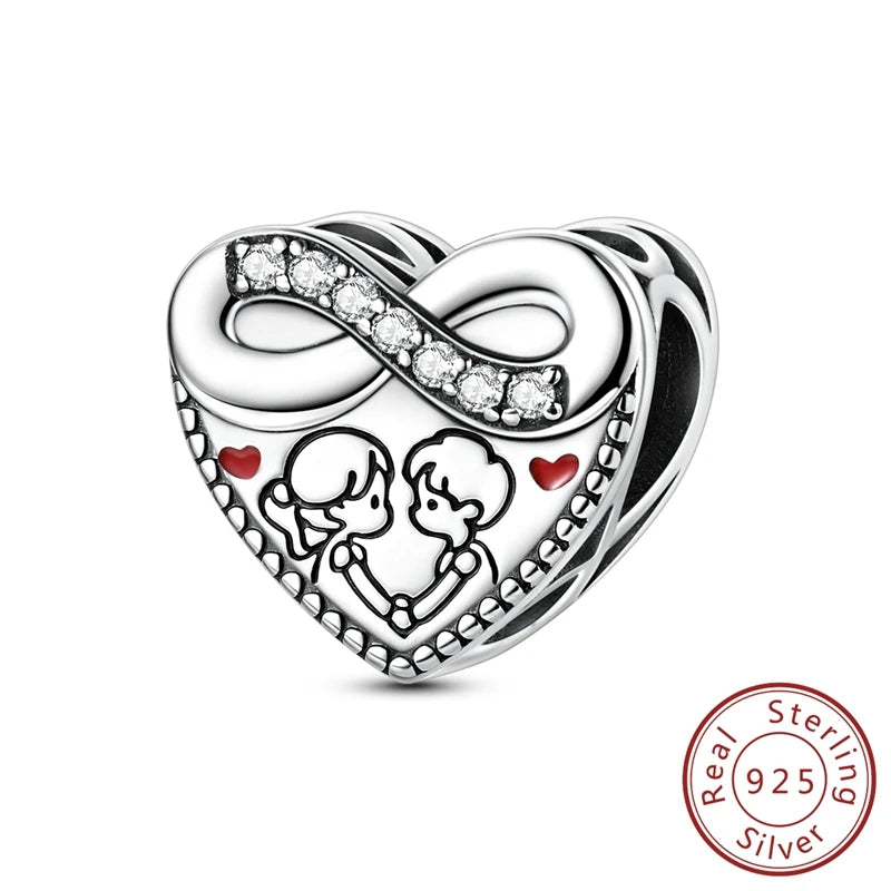 Original Charms Bead Pendant 925 Sterling Silver Cat Paw Bow Girl Cherry Firefly Heart Charm Fit Bracelet DIY Women Jewelry Gift