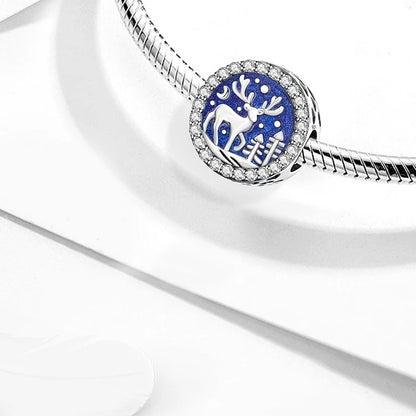 925 Sterling Silver Cute Butterfly Elephant Blue Series Charms Beads Fit Original Pan Bracelet Bangle High Quality DIY Jewelry