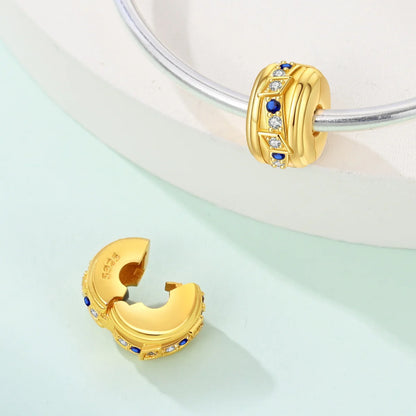 Gold Series 925 Sterling Silver Firefly Leopard Seahorse Crystal Ball Flower Charm Fit DIY Bracelet Necklace Boutique Party Gift