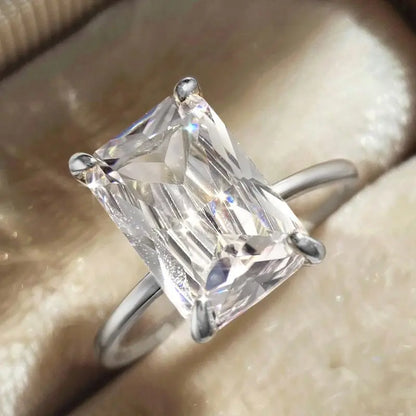 925 Sterling Silve 1-8CT Zircon Gorgeous Shiny Oval Stone Ring For Women Engagement Wedding Luxury High Quality Fine Jewelry