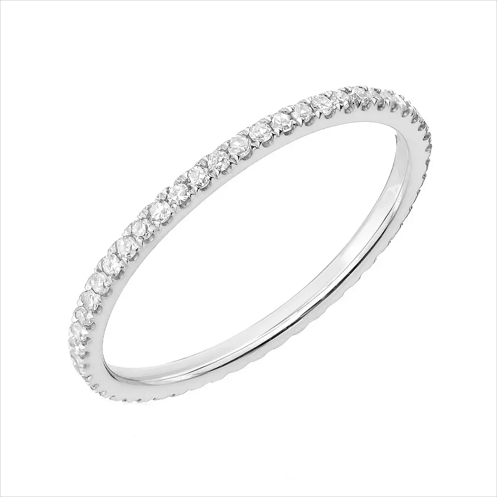 1/3PCS Thin Dainty Stackable Ring Mariasz Minimalist Full Eternity Band Cubic Zirconia Gold Color Plated Pave Rings for Women