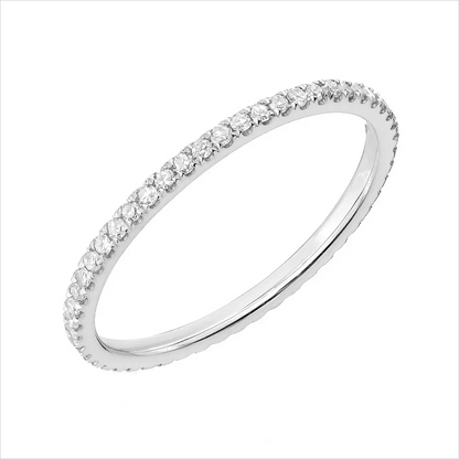 1/3PCS Thin Dainty Stackable Ring Mariasz Minimalist Full Eternity Band Cubic Zirconia Gold Color Plated Pave Rings for Women