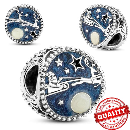 Original 925 Sterling Silver Christmas Charms Santa Claus Reindeer Snowflake Beads Fit Necklace Bracelets DIY Gifts Fine Jewelry