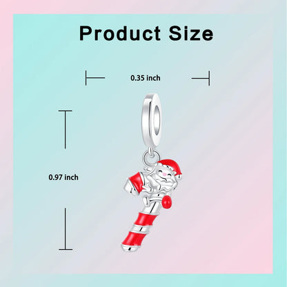 Original 925 Sterling Silver Christmas Charms Santa Claus Reindeer Snowflake Beads Fit Necklace Bracelets DIY Gifts Fine Jewelry