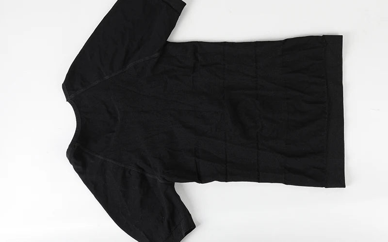 Mens Slimming Compression Shirt Body Shaper V-Neck Undershirt Shirts Workout Abs Abdomen Tummy Control Shapewear Tops