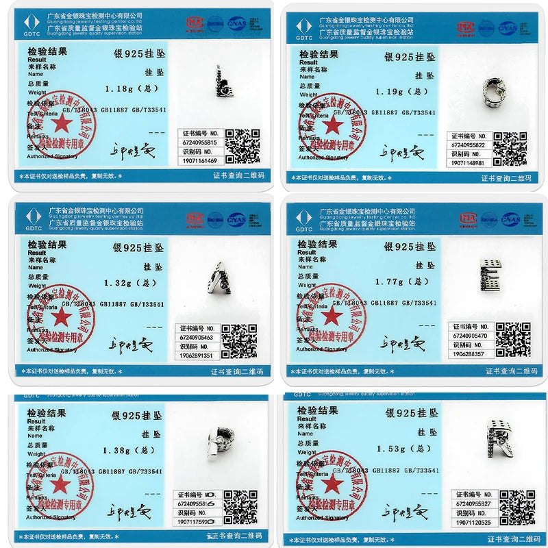 925 Silver 26 Letters A-Z Alphabet Beads Charms Fit Original Bracelet Charm Real Silver for Woman diy Fine Jewelry Bead