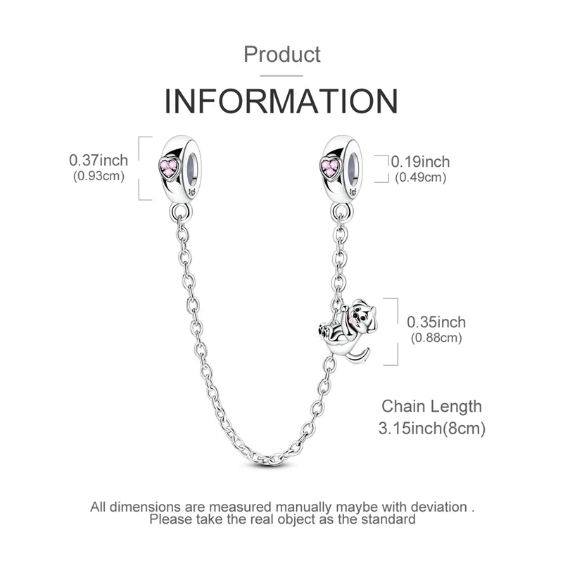 925 Silver Sparkling Cat Dog Charms Pendants Love Family Father Beads Fits Original Bracelet Gift for Women