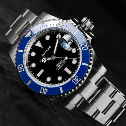Sugess Watch of Men Diver NH35 Automatic Mechanical Wristwatch Date Sapphire Crystal Luminous Ceramic Bezel Waterproof 200M 2022