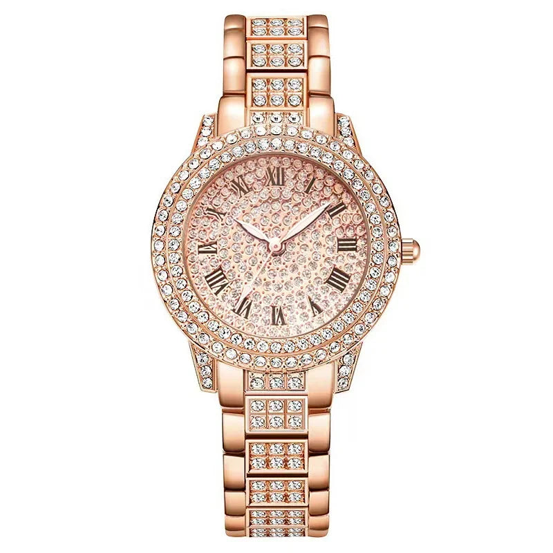 Luxury Women Shiny Bracelet Watches Fine Zircon Mechanical Lady Wristwatches Fashion Folding Watches Buckle Watch Reloj Mujer