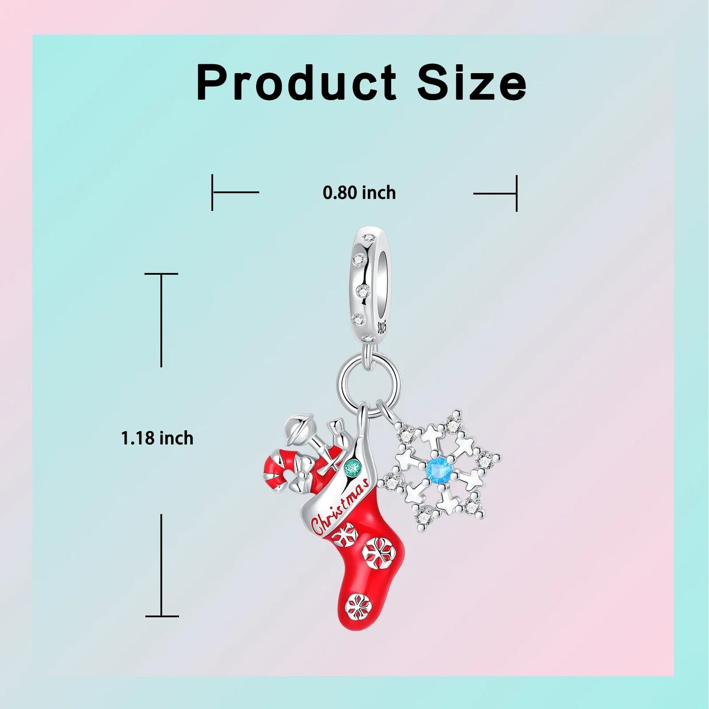 Original 925 Sterling Silver Christmas Charms Santa Claus Reindeer Snowflake Beads Fit Necklace Bracelets DIY Gifts Fine Jewelry