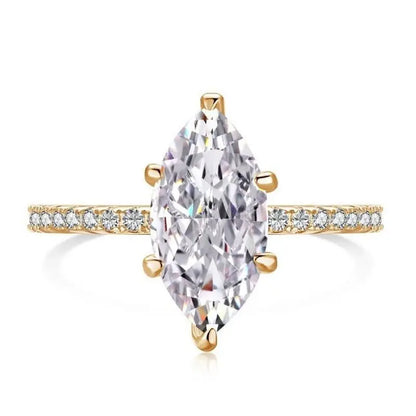 925 Sterling Silve 1-8CT Zircon Gorgeous Shiny Oval Stone Ring For Women Engagement Wedding Luxury High Quality Fine Jewelry