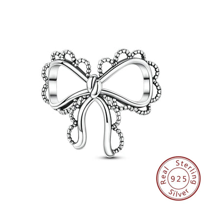Original Charms Bead Pendant 925 Sterling Silver Cat Paw Bow Girl Cherry Firefly Heart Charm Fit Bracelet DIY Women Jewelry Gift