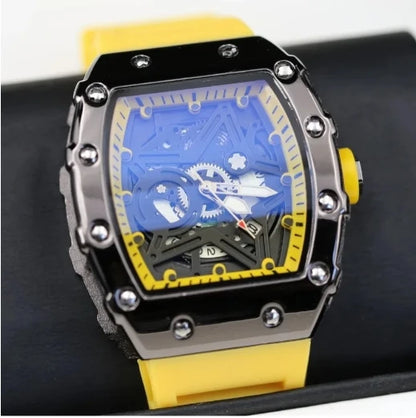 Men Watches Light Luxury Brand Domineering Beauty Trend  Pentagram Luminous Wine Barrel Shaped Male Fashion Quartz Clock Watch