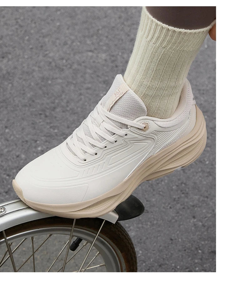 361 Degrees Men Running Shoe Leather All-Weather Protection Shock Absorption Casual Versatile Stable Male Sneaker 672532228