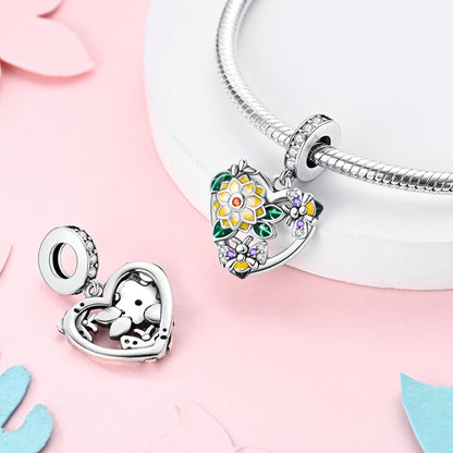 Fit Original Bracelet Silver Plated Cat Moon Shape Stars Love Charms Pendants For Women Jewelry Making Gift